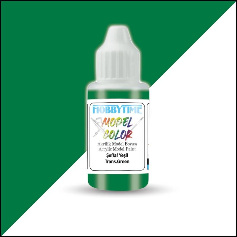 Hobbytime 490 18ml Şeffaf Yeşil Akrilik Model Boyası - 1