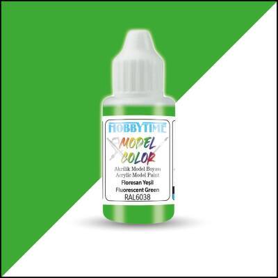 Hobbytime 496 18ml Floresan Yeşil RAL6038 Akrilik Model Boyası 