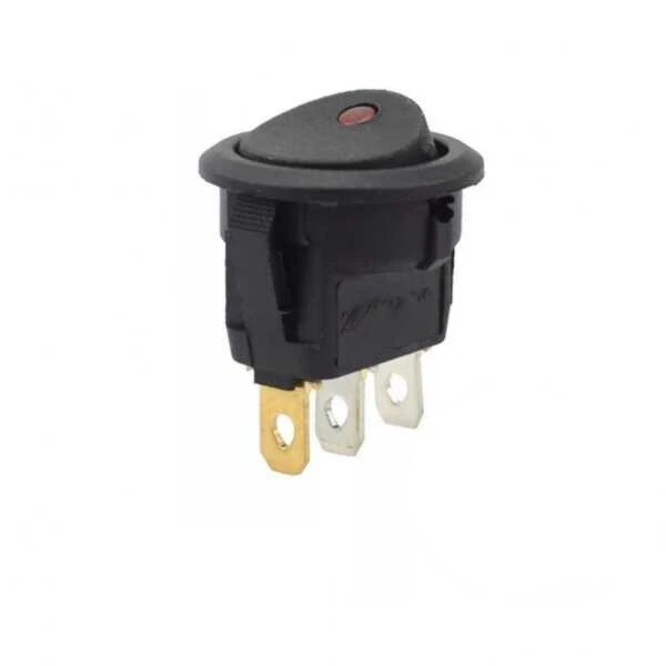 IC-132 Yuvarlak Nokta Işıklı Anahtar ON-OFF 3P 220 Volt - Robolink