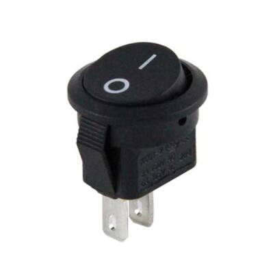 IC-134E Mini Yuvarlak Anahtar Işıksız ON-OFF 2P - Robolink