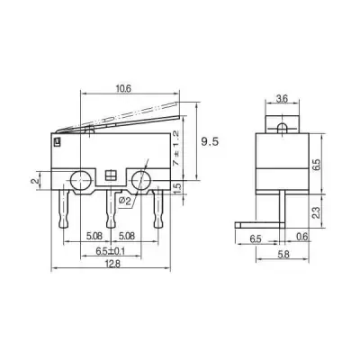 IC-162D Micro Switch Mini 90 Derece - 2 data-big=