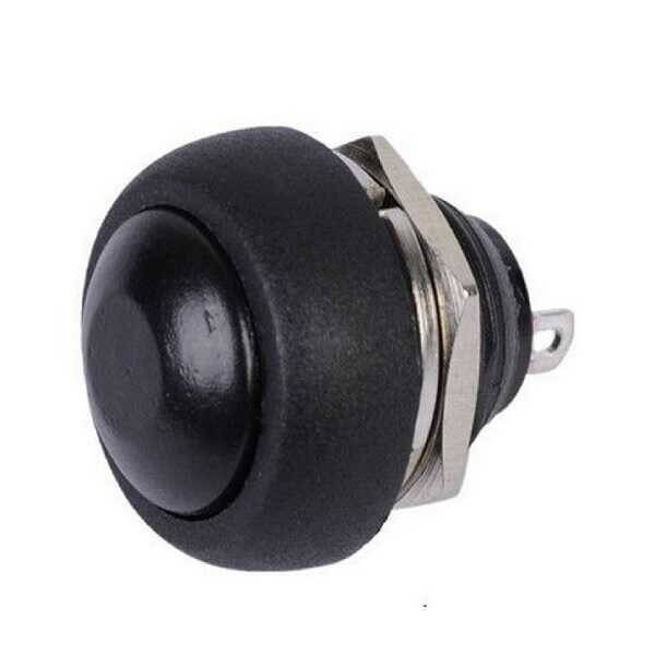 IC-184 Buton 12mm PBS33B - Siyah - 1