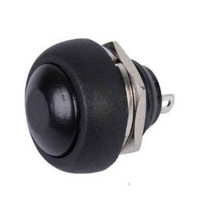 IC-184 Buton 12mm PBS33B - Siyah 