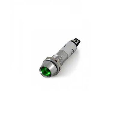 IC-225 Sinyal Lambası 8mm Metal 12V - Yeşil - Robolink