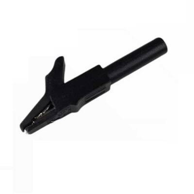 IC-243B 4mm Banana Jak Girişli Krokodil CATII - Siyah - Robolink (1)