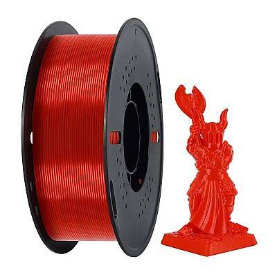 Kingroon Petg Basic Transparan Red Filament 1.75mm 1000gr