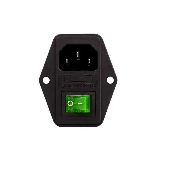Kulaklı Erkek Power Soketi - Yeşil Işıklı Anahtarlı - 1