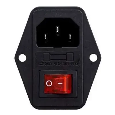 Kulaklı Power Soketi-Erkek-Işıklı Anahtarlı - 1 data-big=