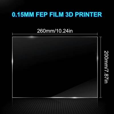 LCD SLA 3D Yazıcı Fep Filmi - 260x200x0.15mm - 5 Adet - 3 data-big=