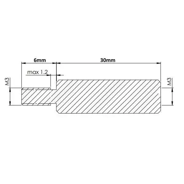M3 30mm Metal Dişi-Erkek Aralayıcı - (Standoff) - 2