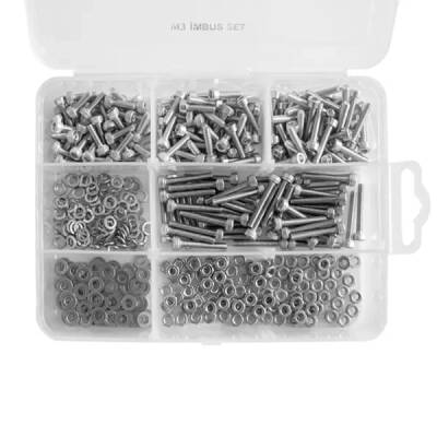 M3 İmbus Paslanmaz Civata Seti - 500 Parça - 1 data-big=
