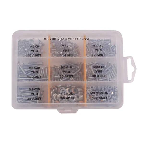 M3 YHB Vida Somun ve Pul Seti - 415 Parça - 1