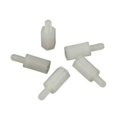M3x15mm Plastik Yükseltme Parçası Dişi-Erkek - 10 Adet - Robolink (1)