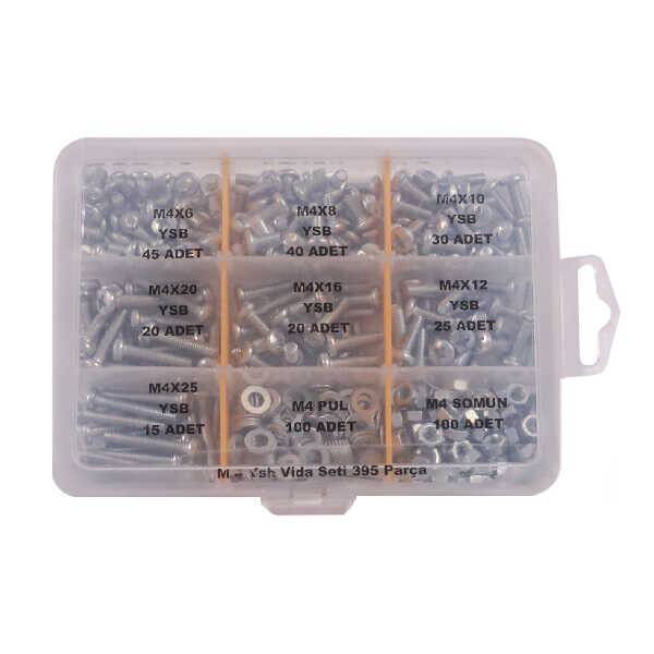 M4 YSB Vida Somun ve Pul Seti - 395 Parça - 1