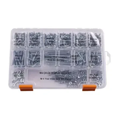M4 YSB Vida Somun ve Pul Seti - 557 Parça - 1 data-big=