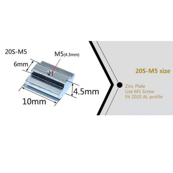 M5/20 T Kanal Somun - 2