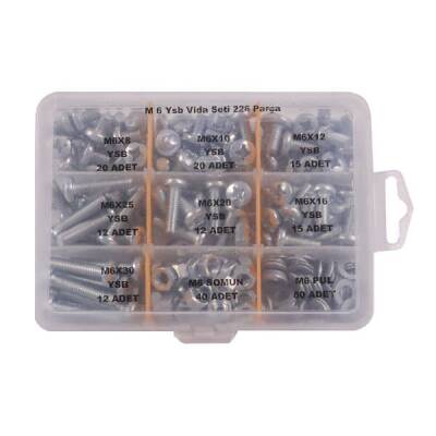 M6 YSB Vida Somun ve Pul Seti - 226 Parça - Robolink Teknoloji
