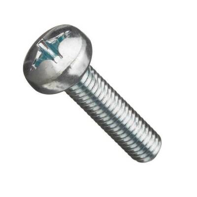 M6x10 YSB Galvaniz(Beyaz) Vida - 10 Adet 