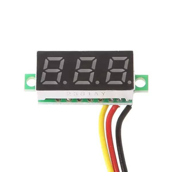 Mini Voltmetre 0-100V - Kırmızı - 2