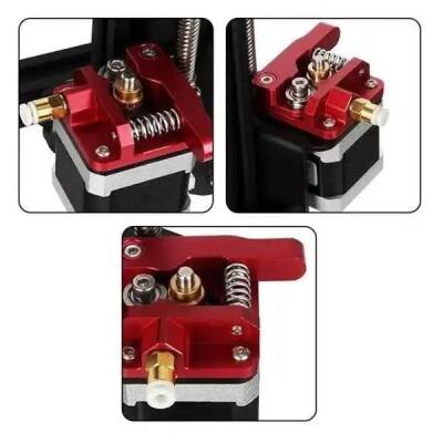 MK8 Alüminyum Extruder Blok Seti Kırmızı- Sağ El -1.75mm - 3 data-big=