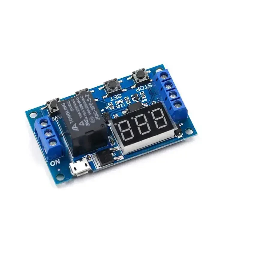 Çok Fonksiyonlu Zaman Ayarlı Tekli Röle Kartı 6-30V/USB(5V) - 2