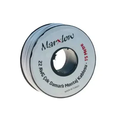 Montaj Kablosu Rulosu - 15mt, Çok Damar, Beyaz - 1 data-big=