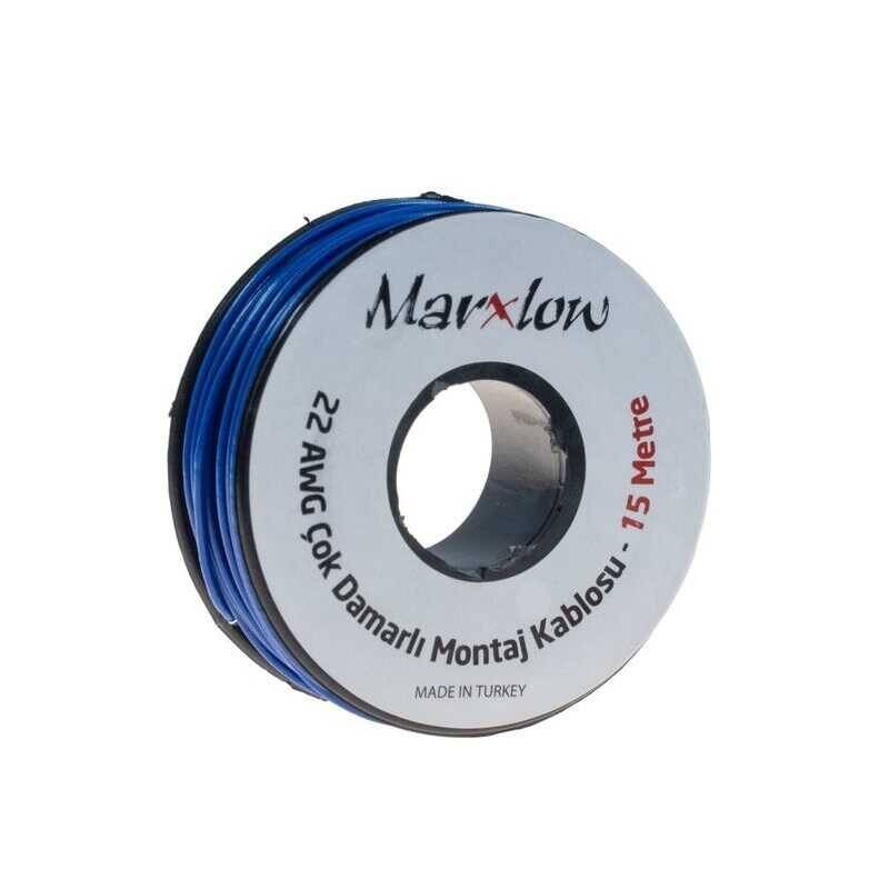 Montaj Kablosu Rulosu - 15mt, Çok Damar, Mavi - 1