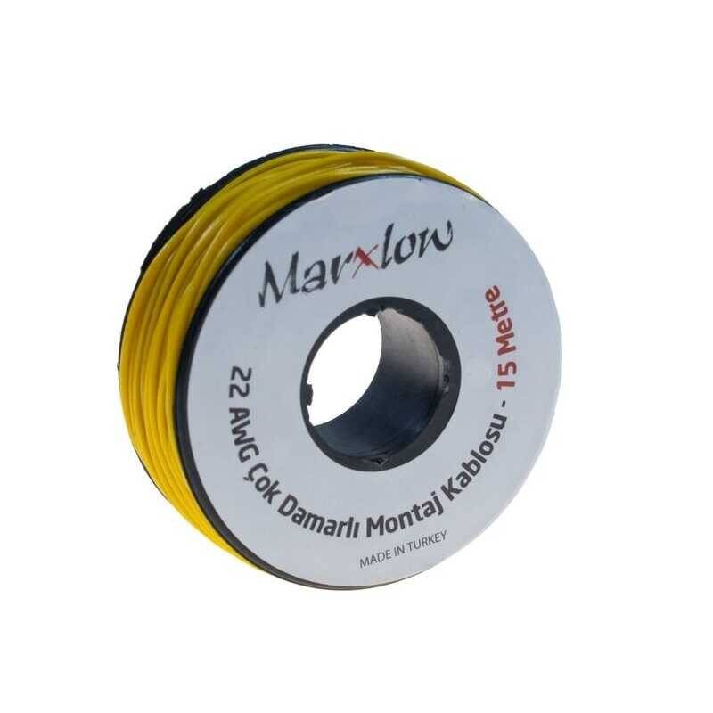 Montaj Kablosu Rulosu - 15mt, Çok Damar, Sarı - 1