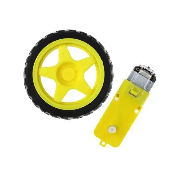 6V 250 Rpm DC Motor Ve Tekerlek Seti - 1