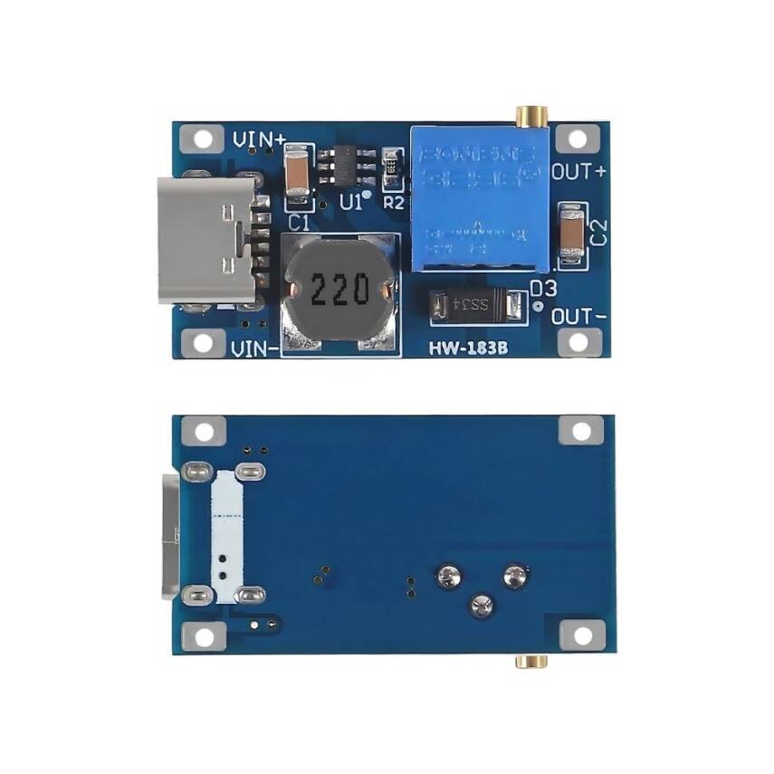 MT3608 2A Yükselteç DC-DC Güç Modülü Type C Girişli - 3