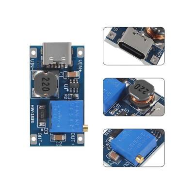 MT3608 2A Yükselteç DC-DC Güç Modülü Type C Girişli - 4 data-big=