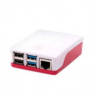 Orjinal Raspberry Pi 4 Kırmızı/Beyaz Muhafaza Kutusu - Raspberry Pi