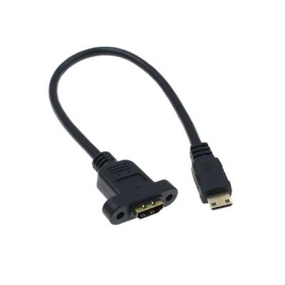 Panel Montajlı Mini HDMI to HDMI Uzatma Kablosu - 30cm - 1 data-big=