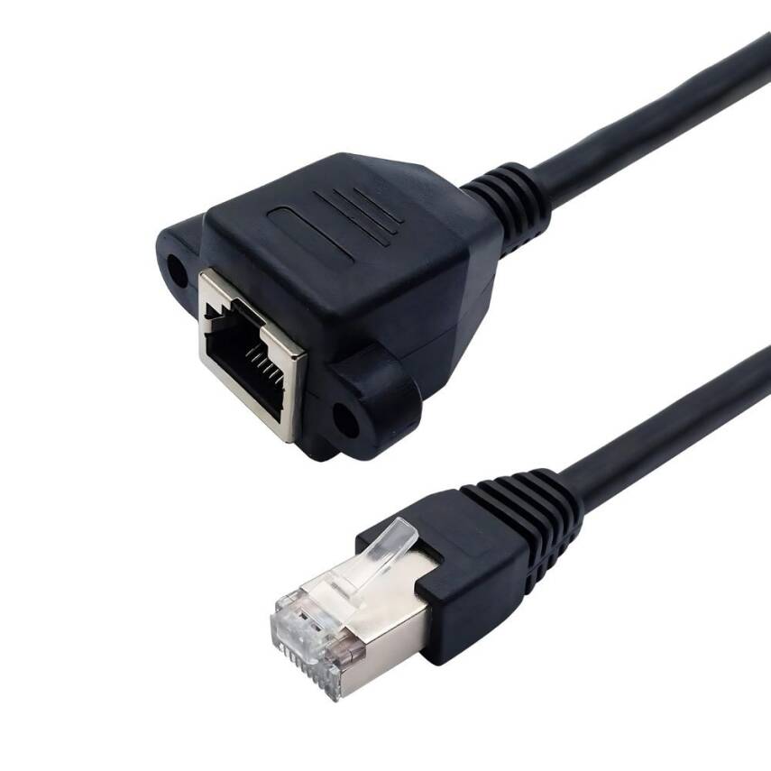 Panel Montajlı RJ45 Ethernet Uzatma Kablosu - 1 Metre - 2