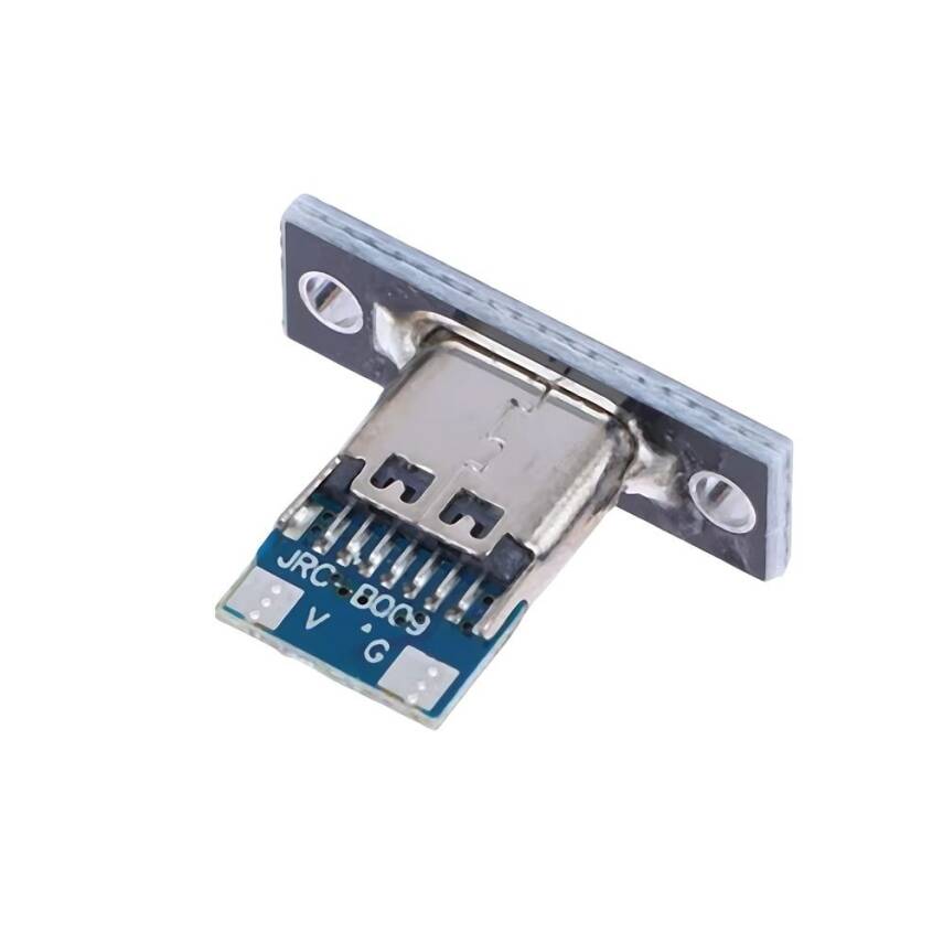 Panel Montajlı Type C Dişi Soket - 2 Pin - 2