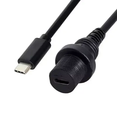 Panel Montajlı Type C USB 3.1 Uzatma Kablosu - 4 data-big=