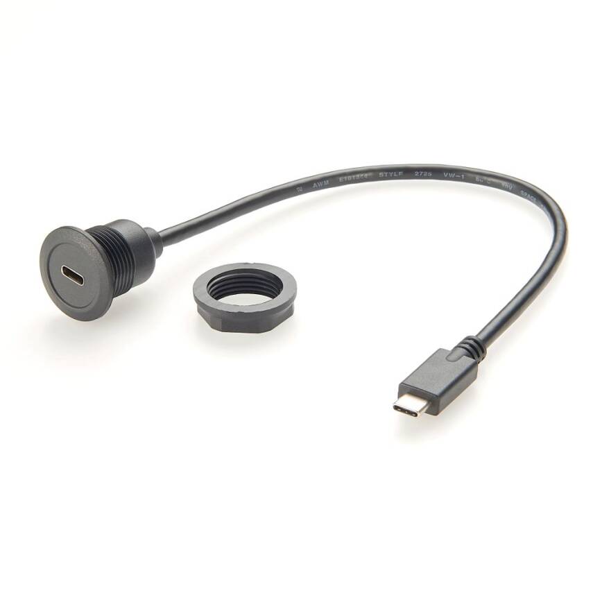 Panel Montajlı Type C USB 3.1 Uzatma Kablosu - 1