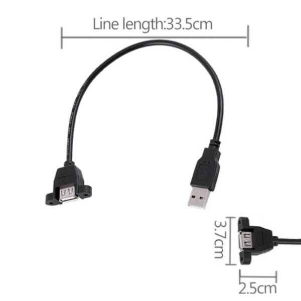 Panel Montajlı USB Uzatma Kablosu - 3
