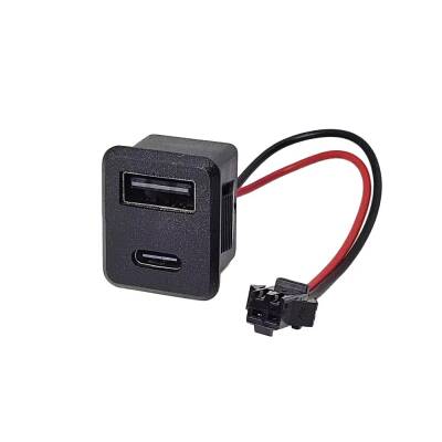 Pano Tip Kare TYPE C + USB 2P Uzatma Kablosu - Robolink