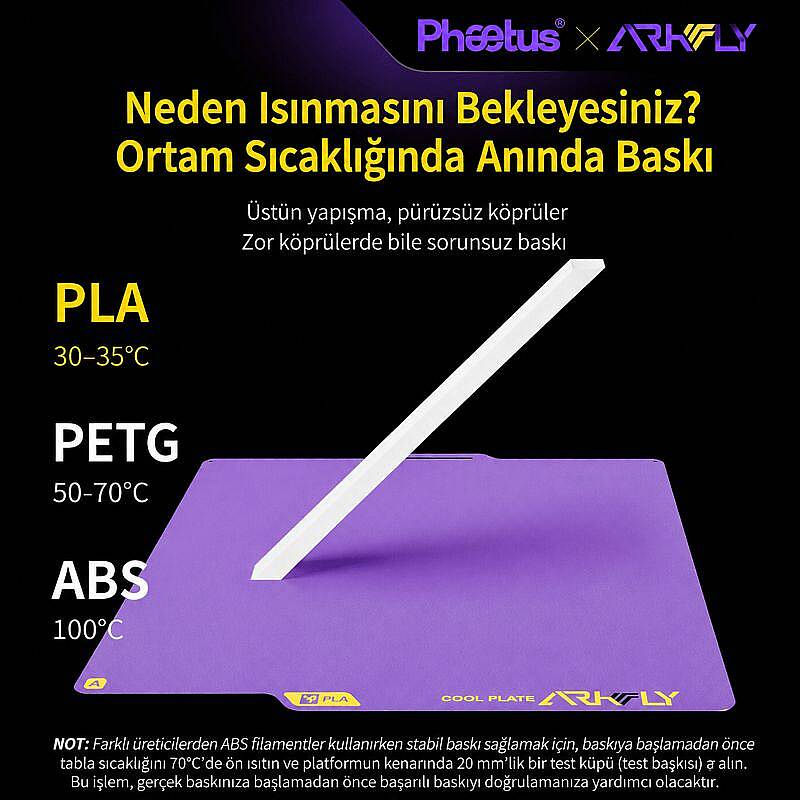 Phaetus Arkfly H2D Uyumlu Çift Taraflı Manyetik Soğuk Tabla - 355×346 mm - 3