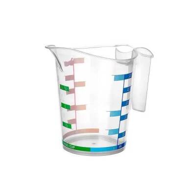 Plastik Ölçü Kabı 500 ml - Renkli Skala - Robolink