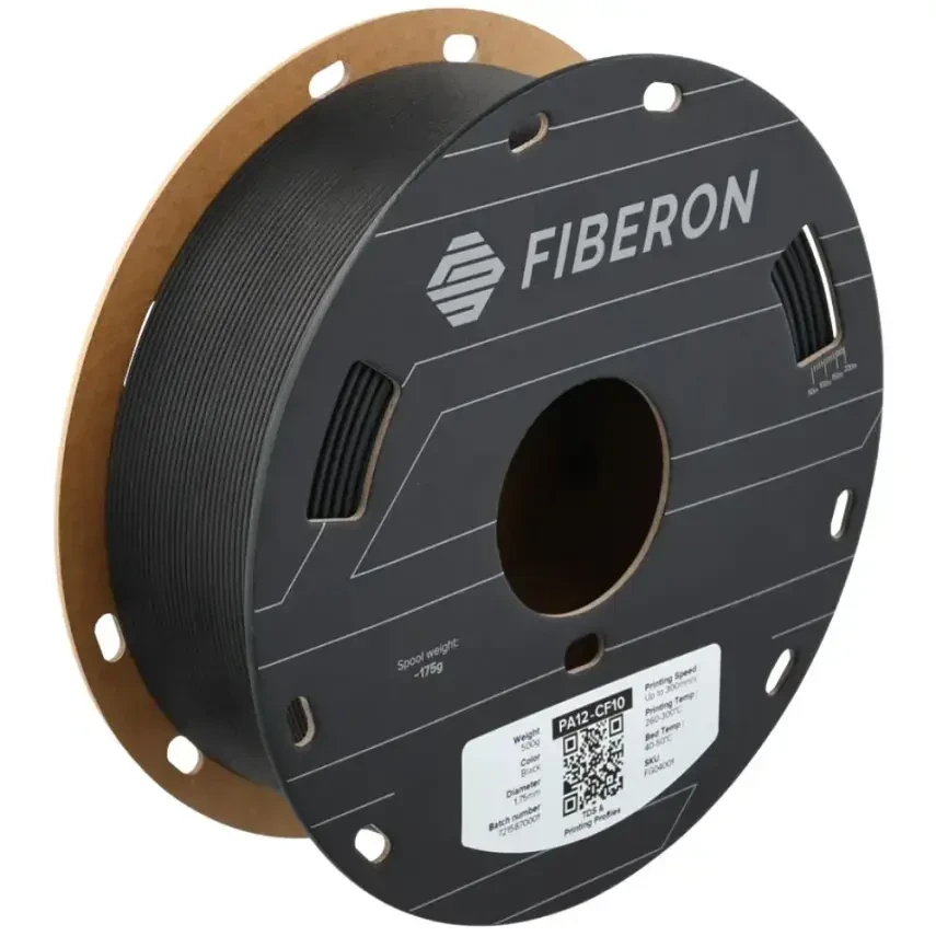 Polymaker Fiberon PA12-CF10 Filament Siyah - 1