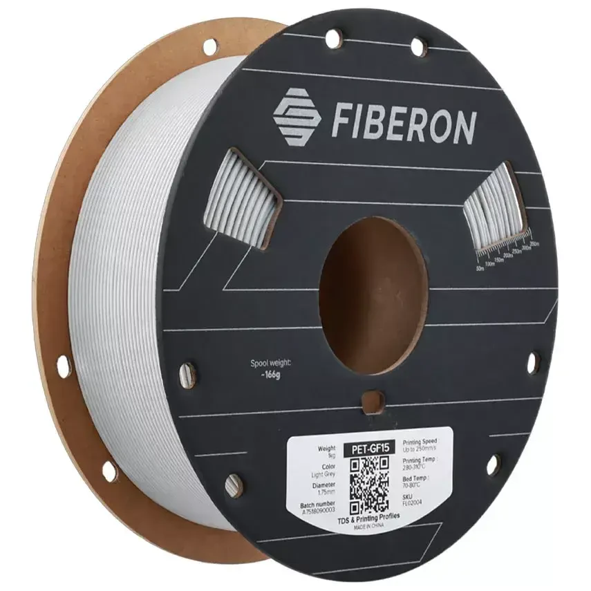 Polymaker Fiberon PET-GF15 Filament Açık Gri - Polymaker