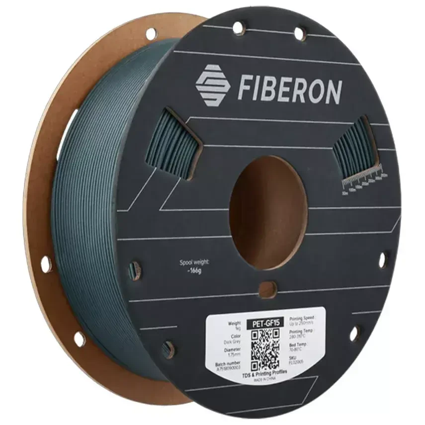 Polymaker Fiberon PET-GF15 Filament Koyu Gri - Polymaker