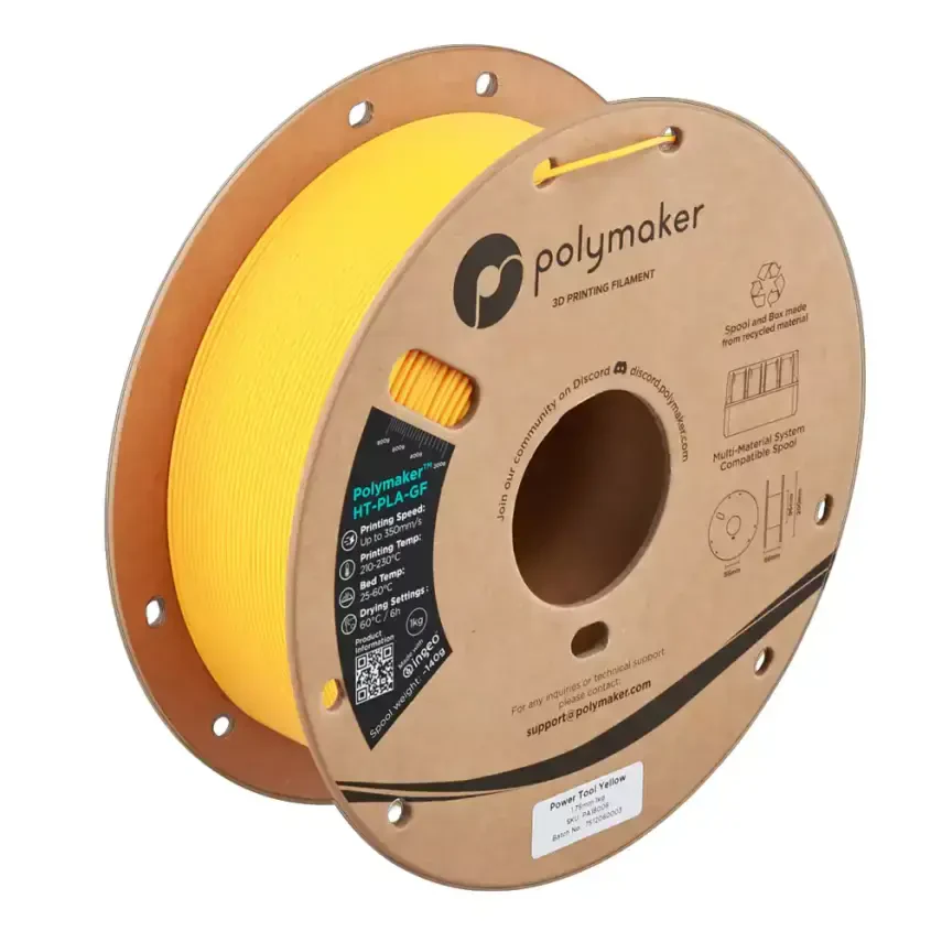 Polymaker HT-PLA-GF Filament Power Tool Sarı - 1