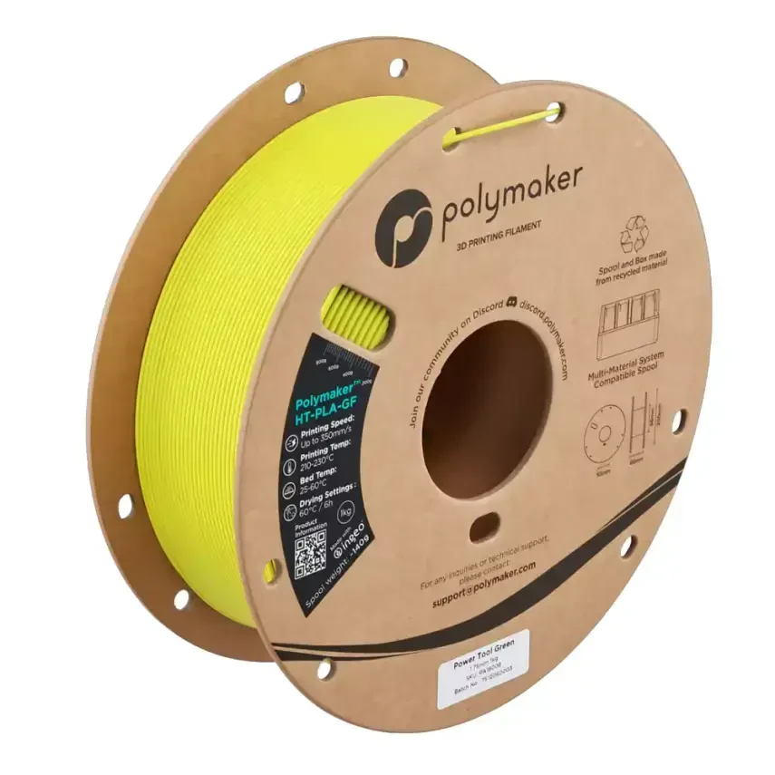 Polymaker HT-PLA-GF Filament Power Tool Yeşil - 1