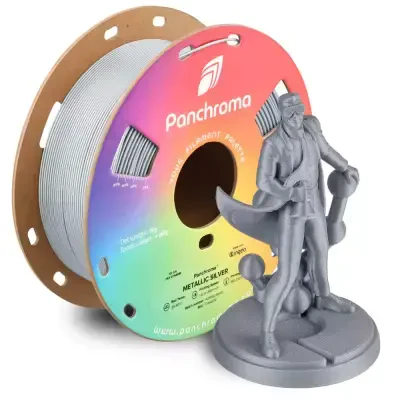 Polymaker Panchroma PLA Filament Metalik Gümüş - 1 data-big=
