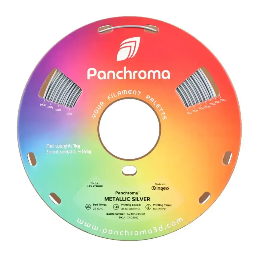 Polymaker Panchroma PLA Filament Metalik Gümüş - 2