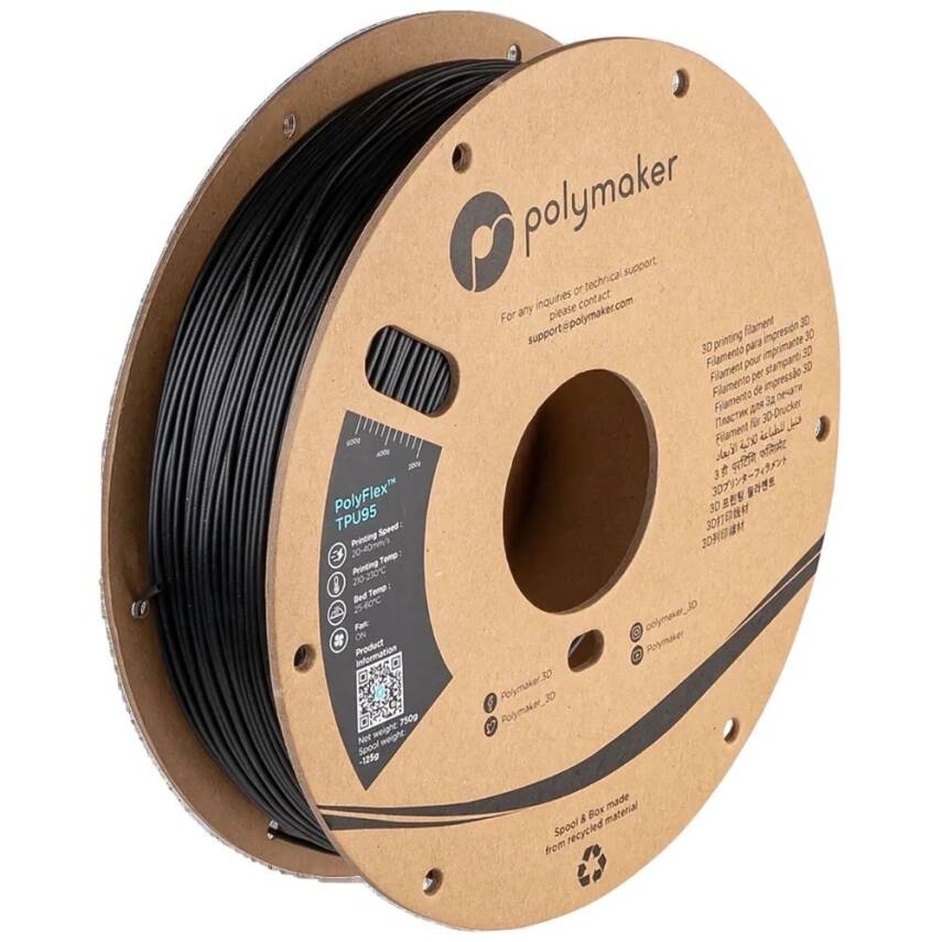 Polymaker PolyFlex TPU95 Filament Siyah - 1