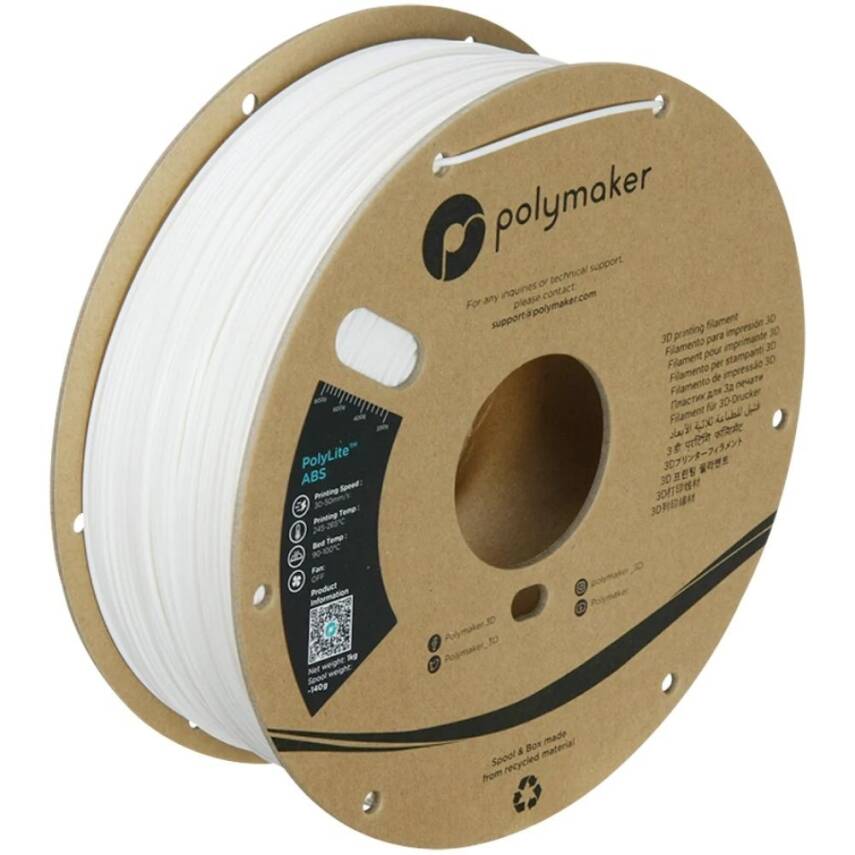 Polymaker PolyLite ABS Filament Beyaz - 1